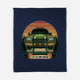 Dino Hunting Sunset-None-Fleece-Blanket-glitchygorilla