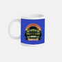Dino Hunting Sunset-None-Mug-Drinkware-glitchygorilla