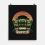 Dino Hunting Sunset-None-Matte-Poster-glitchygorilla