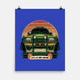 Dino Hunting Sunset-None-Matte-Poster-glitchygorilla