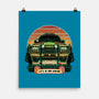 Dino Hunting Sunset-None-Matte-Poster-glitchygorilla
