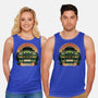 Dino Hunting Sunset-Unisex-Basic-Tank-glitchygorilla