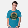 Dino Hunting Sunset-Mens-Basic-Tee-glitchygorilla