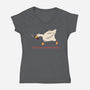 Serious Goose Violence-Womens-V-Neck-Tee-tobefonseca