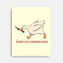 Serious Goose Violence-None-Stretched-Canvas-tobefonseca