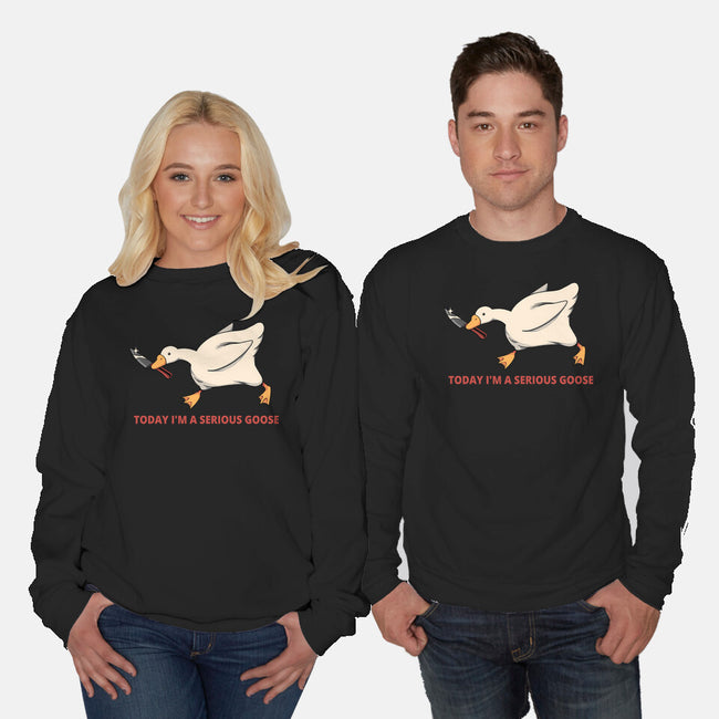 Serious Goose Violence-Unisex-Crew Neck-Sweatshirt-tobefonseca