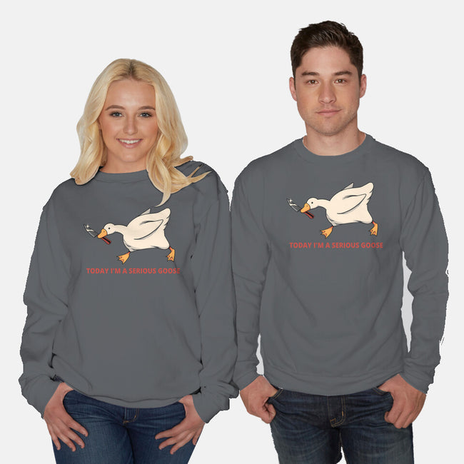 Serious Goose Violence-Unisex-Crew Neck-Sweatshirt-tobefonseca