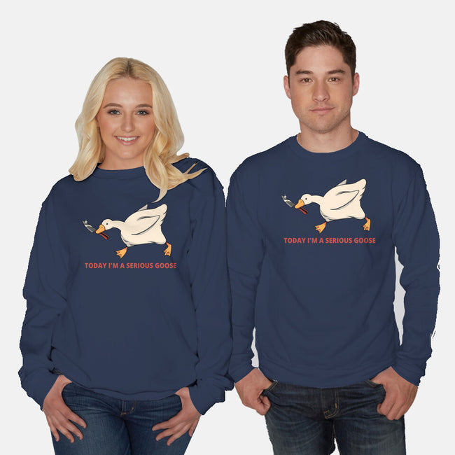Serious Goose Violence-Unisex-Crew Neck-Sweatshirt-tobefonseca
