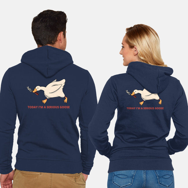 Serious Goose Violence-Unisex-Zip-Up-Sweatshirt-tobefonseca