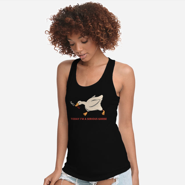 Serious Goose Violence-Womens-Racerback-Tank-tobefonseca