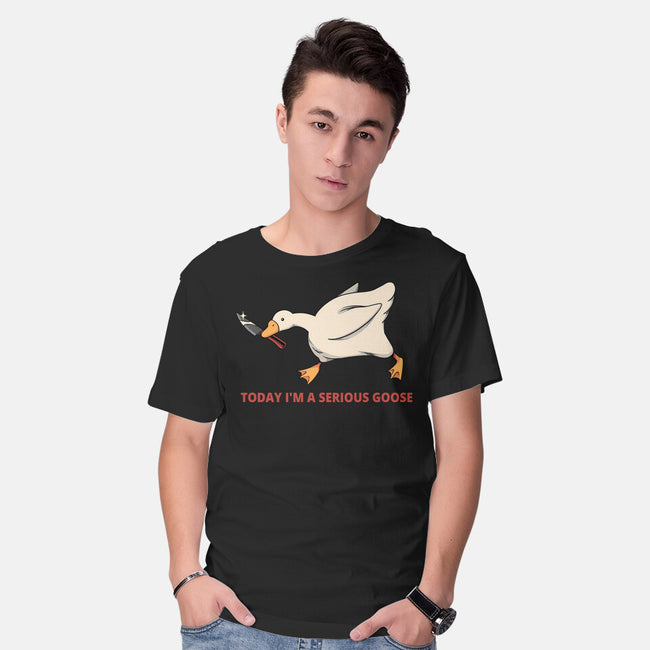 Serious Goose Violence-Mens-Basic-Tee-tobefonseca