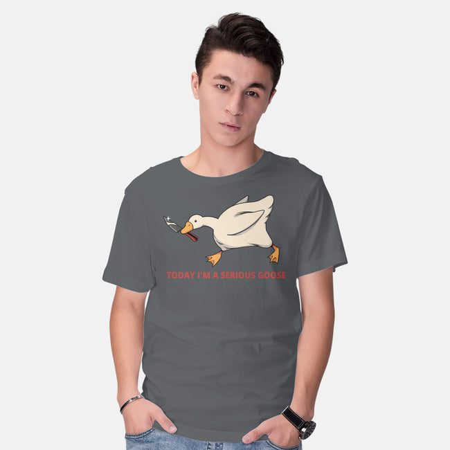 Serious Goose Violence-Mens-Basic-Tee-tobefonseca