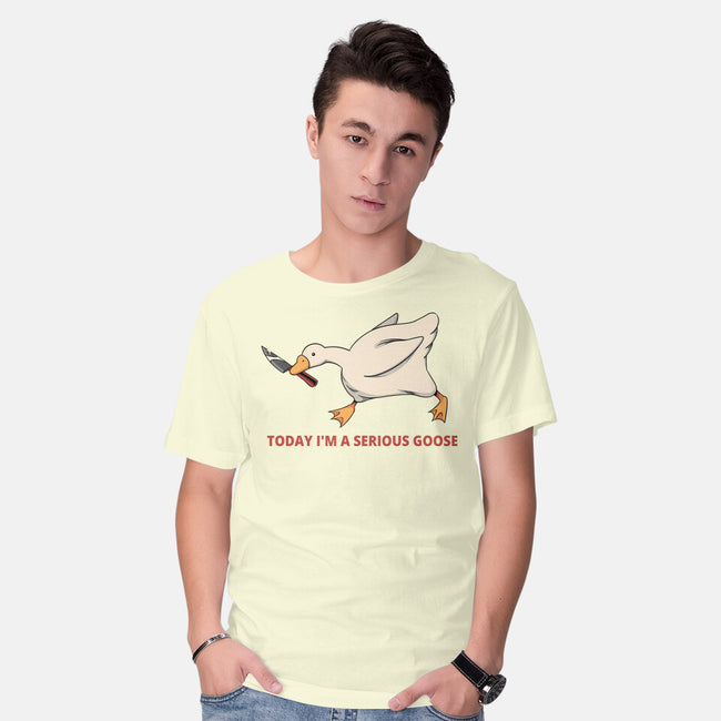 Serious Goose Violence-Mens-Basic-Tee-tobefonseca
