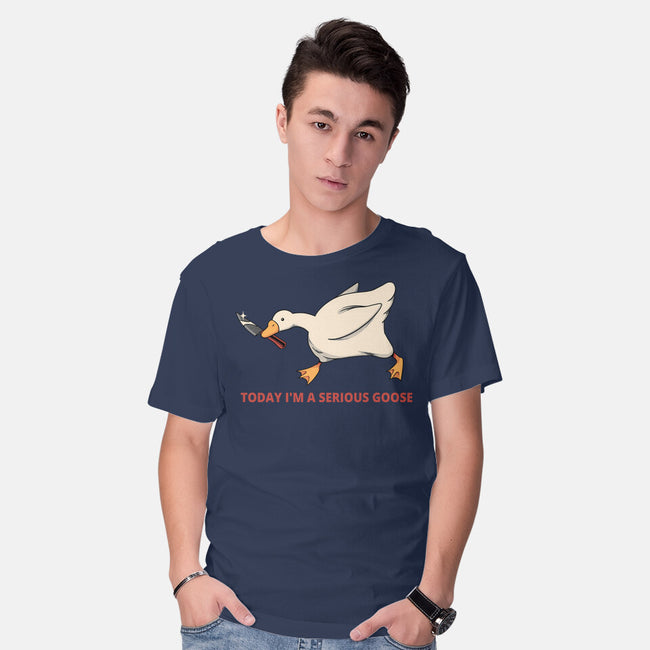 Serious Goose Violence-Mens-Basic-Tee-tobefonseca