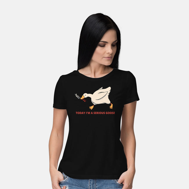 Serious Goose Violence-Womens-Basic-Tee-tobefonseca