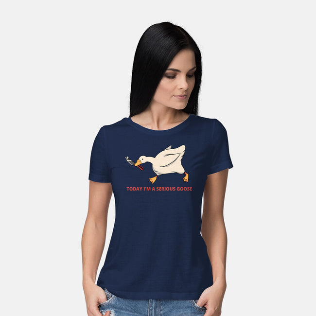 Serious Goose Violence-Womens-Basic-Tee-tobefonseca