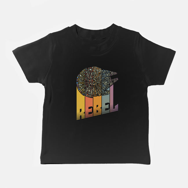 Rainbow Falcon-Baby-Basic-Tee-kg07