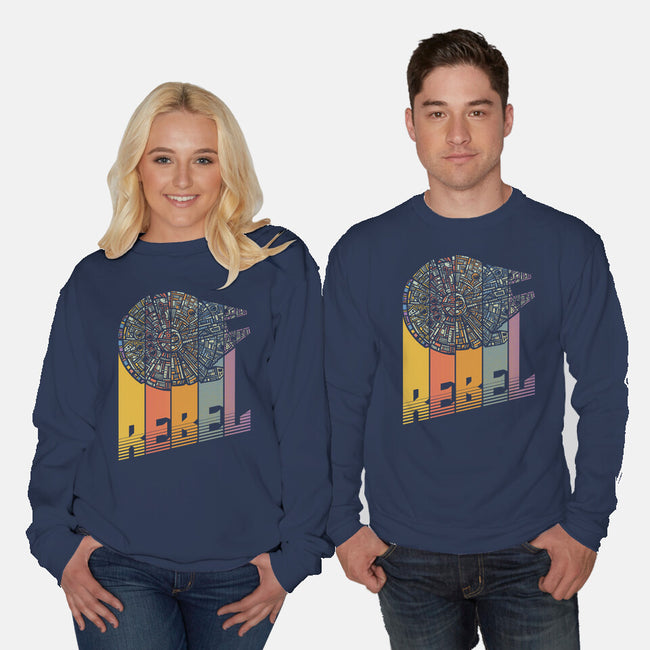 Rainbow Falcon-Unisex-Crew Neck-Sweatshirt-kg07