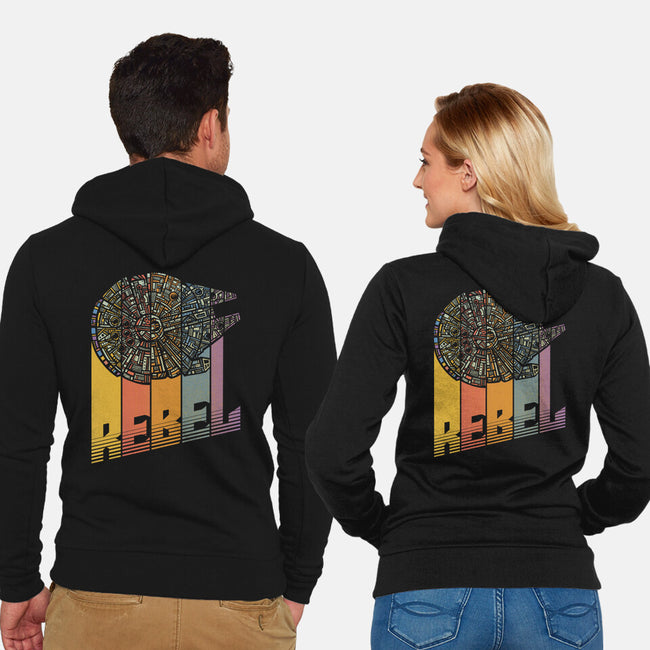 Rainbow Falcon-Unisex-Zip-Up-Sweatshirt-kg07