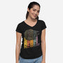 Rainbow Falcon-Womens-V-Neck-Tee-kg07