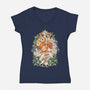 Forest Of The Gods-Womens-V-Neck-Tee-ilustrata