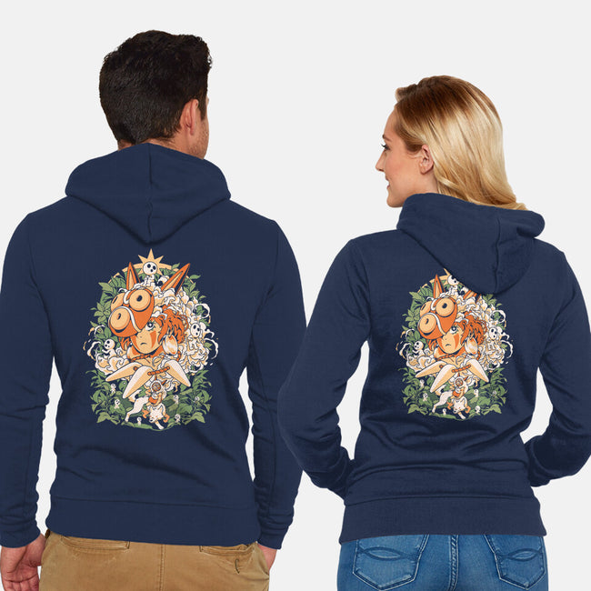 Forest Of The Gods-Unisex-Zip-Up-Sweatshirt-ilustrata