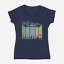 Vintage Delorean-Womens-V-Neck-Tee-kg07