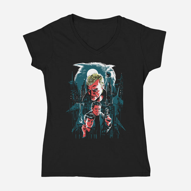 Tannhauser Gate-Womens-V-Neck-Tee-zascanauta