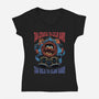 Calm Down Slow Down-Womens-V-Neck-Tee-glitchygorilla