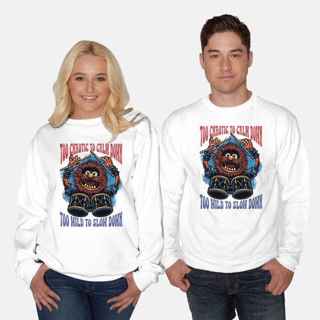 Calm Down Slow Down-Unisex-Crew Neck-Sweatshirt-glitchygorilla