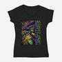 No Future Just Chaos-Womens-V-Neck-Tee-glitchygorilla