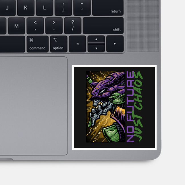No Future Just Chaos-None-Glossy-Sticker-glitchygorilla