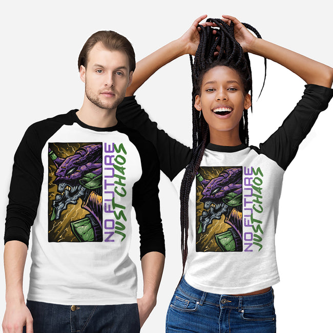 No Future Just Chaos-Unisex-Baseball-Tee-glitchygorilla