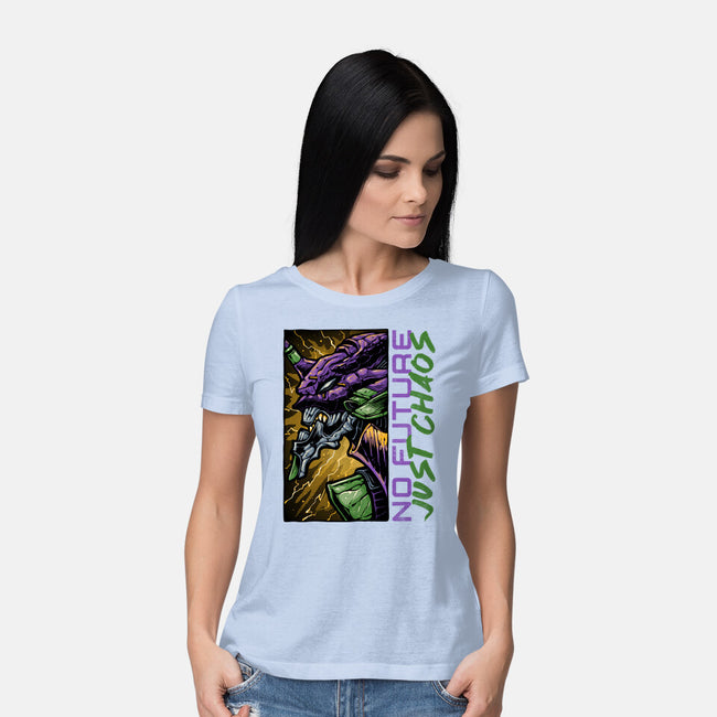 No Future Just Chaos-Womens-Basic-Tee-glitchygorilla