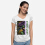 No Future Just Chaos-Womens-V-Neck-Tee-glitchygorilla