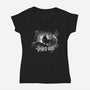 Noir Animated Series-Womens-V-Neck-Tee-rocketman_art