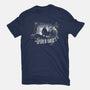 Noir Animated Series-Womens-Basic-Tee-rocketman_art