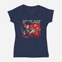 Space Jazz-Womens-V-Neck-Tee-ilustrata