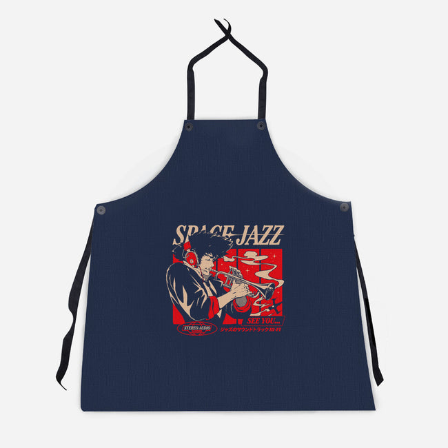 Space Jazz-Unisex-Kitchen-Apron-ilustrata