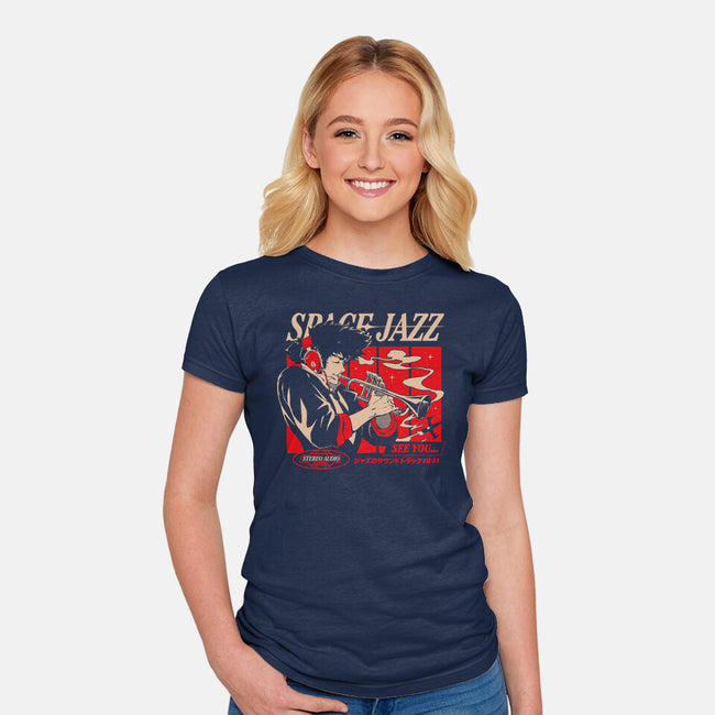 Space Jazz-Womens-Fitted-Tee-ilustrata