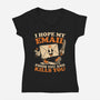 Ironic Work Email-Womens-V-Neck-Tee-Studio Mootant