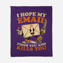 Ironic Work Email-None-Fleece-Blanket-Studio Mootant