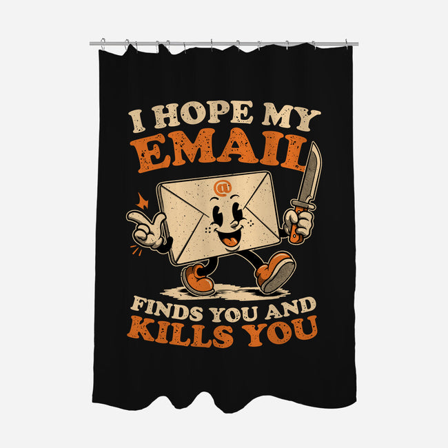 Ironic Work Email-None-Polyester-Shower Curtain-Studio Mootant