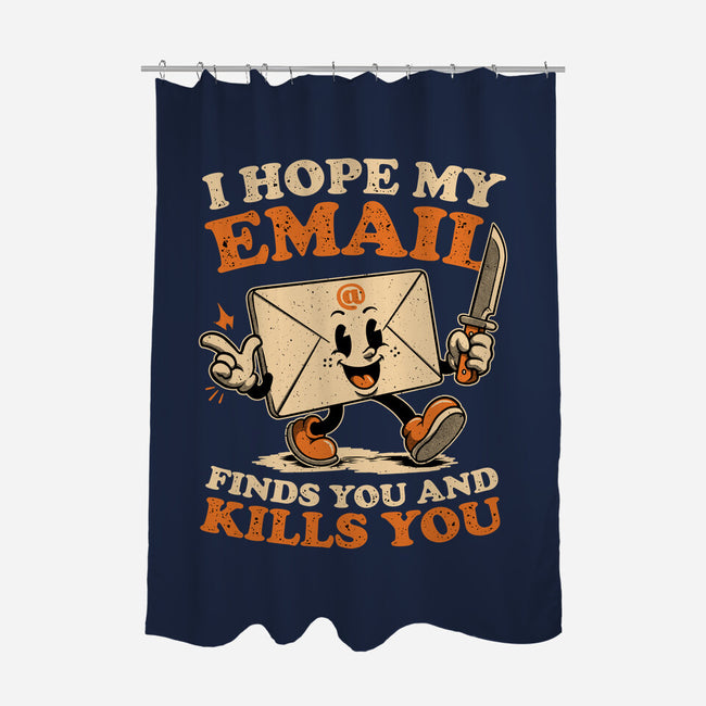 Ironic Work Email-None-Polyester-Shower Curtain-Studio Mootant