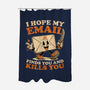 Ironic Work Email-None-Polyester-Shower Curtain-Studio Mootant