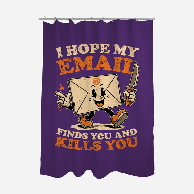 Ironic Work Email-None-Polyester-Shower Curtain-Studio Mootant