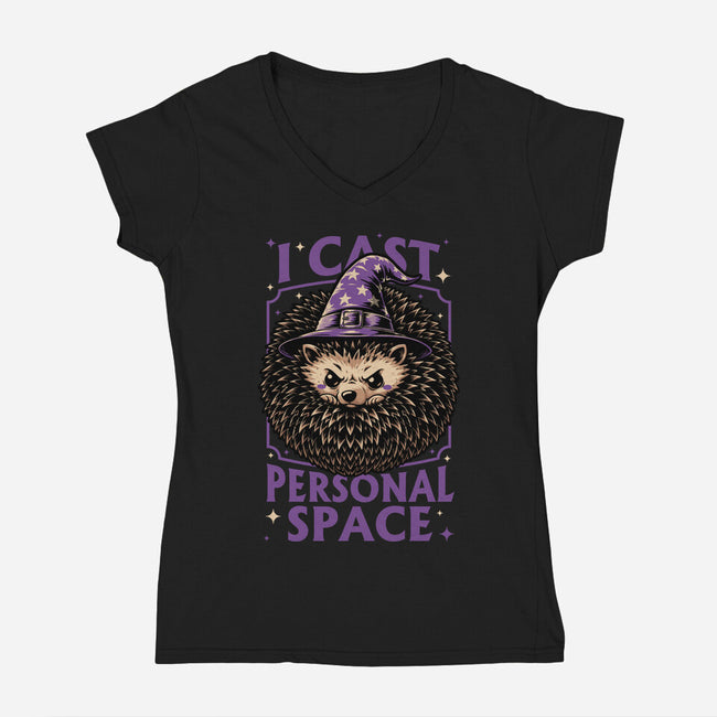 Hedgehog Wizard Magic-Womens-V-Neck-Tee-Studio Mootant