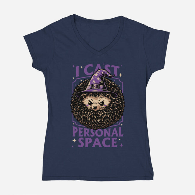 Hedgehog Wizard Magic-Womens-V-Neck-Tee-Studio Mootant