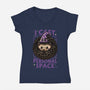 Hedgehog Wizard Magic-Womens-V-Neck-Tee-Studio Mootant