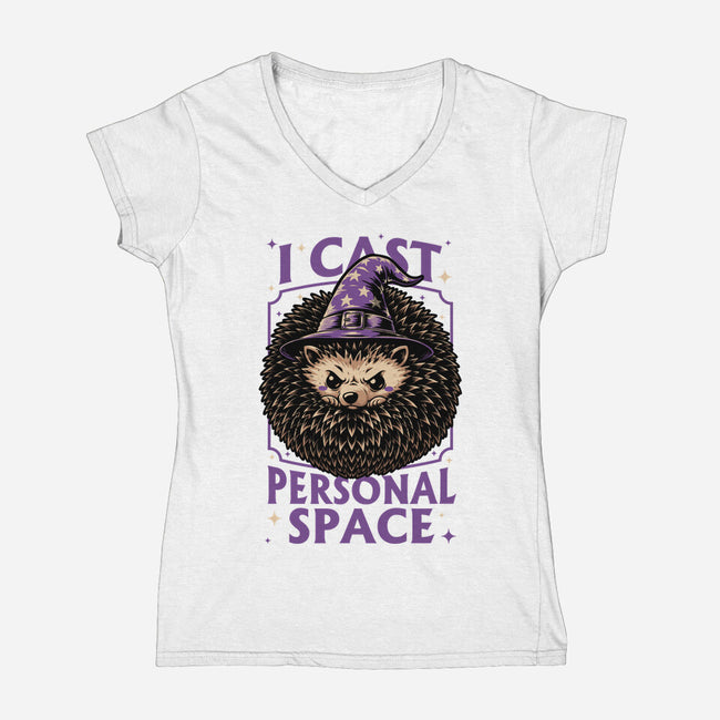 Hedgehog Wizard Magic-Womens-V-Neck-Tee-Studio Mootant